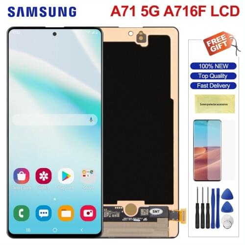 Original Screen For Samsung Galaxy A71 5G LCD Dispaly Touch Screen Digitizer With Frame For Samsung A716 SM-A716F SM-A716F/DS