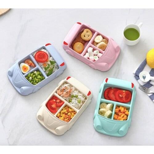 Candy Color Plastic Kid Divider Bowl Childrens Bowl Home School Food Household Separation Fruit Dessert Dried Fruit Plate