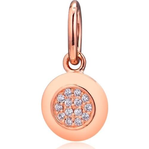 DIY Fits for Pandora Beads Bracelets Rose Signature Pendant Charms 100% Sterling Silver Jewelry Free Shipping