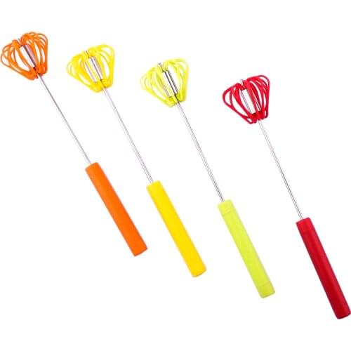 Semi Automatic Mixer Egg Beater Candy Color Manual Self Turning Egg Whisk Cream Stiring Paste Hand Blender Kitchen Baking Tool