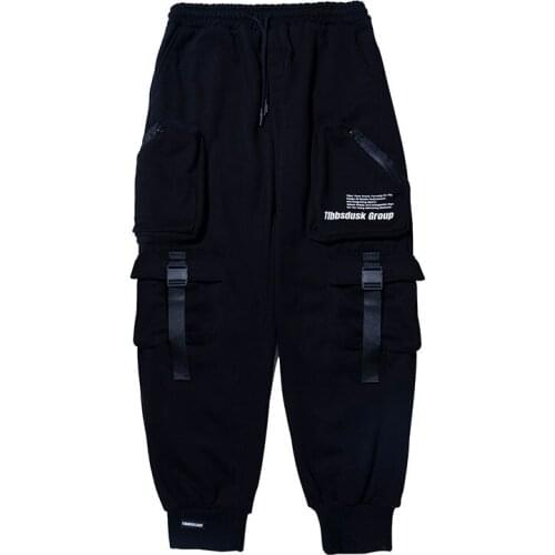 Techwear Casual Mens Clothes Harajuku Hip Hop Jogger Cargo Pants Plush Thick Autumn Winter Sports Sweatpants Streetwear Trouser