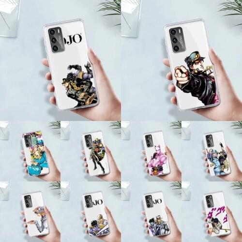 JOJO BIZARR ADVENTUR Phone Case Transparent For Huawei 8 7 6 5 4 3 2 pro SE i E Soft TPU Clear Mobile Bags Coque shell funda