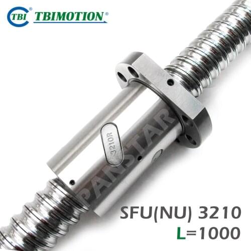 TBI Motion SFNU3210 C7 Ball Screw Ball Nut SFU3210 1000mm Flange thread shaft CNC kits accessories Professional long life span