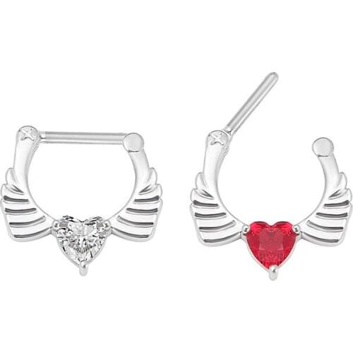 10pcs Body Jewelry Piercing - CZ Shining Nose Septum Ring Ear Helix Bar 16g Piercing Nose Septum Ring Wing piercing jewelry NEW