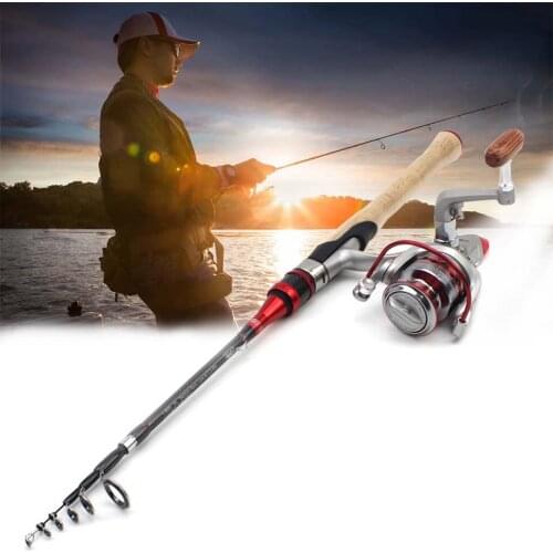 1.8M ul power Telescopic Fishing Rod and reel set Carbon Fiber lure fishing pole Travel Fishing Tackle Slow fly rod pesca
