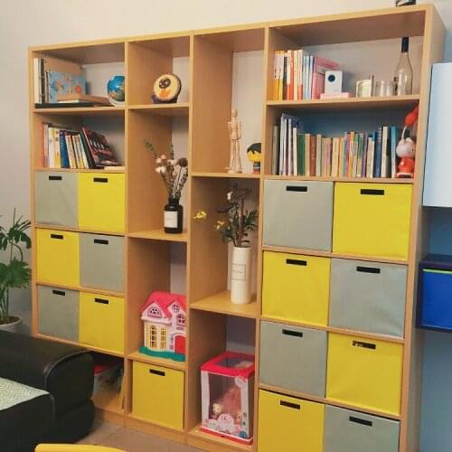 Fabric Storage Bins Fun Colored Durable Storage Cubes 2 Reinforced Handles Foldable Cube Baskets for Home, Kids Room, Nursery