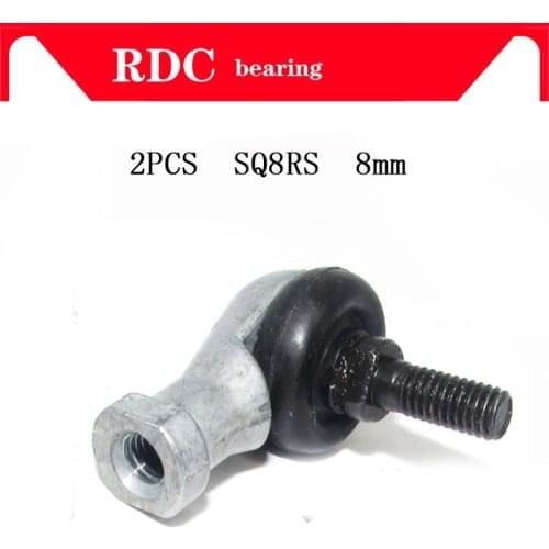 High quality 2pcs/lot SQ8 RS SQ8-RS 8mm Ball Joint Rod End Right Hand Tie Rod Ends Bearing SQ8RS Free Shipping