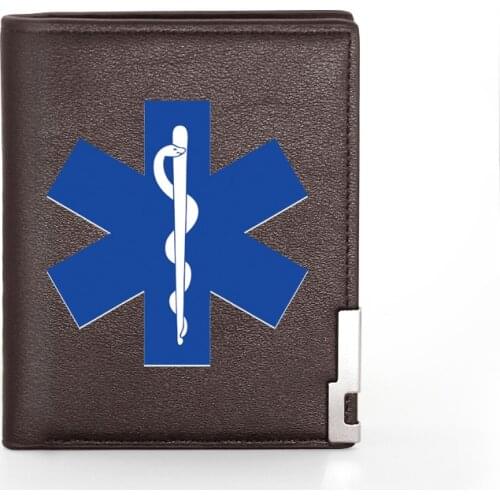 High Quality Charm Star Of Life Wallet Leather Purse Men Women Credit Card Holder Short Male Slim Coin Money Bags