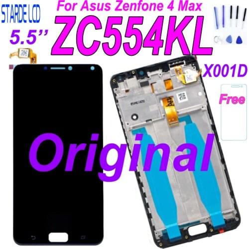Original 5.5'' For Asus Zenfone 4 Max ZC554KL LCD Display Touch Screen Digitizer Replacement Parts ZenFone 4 Max ZC554KL X001D
