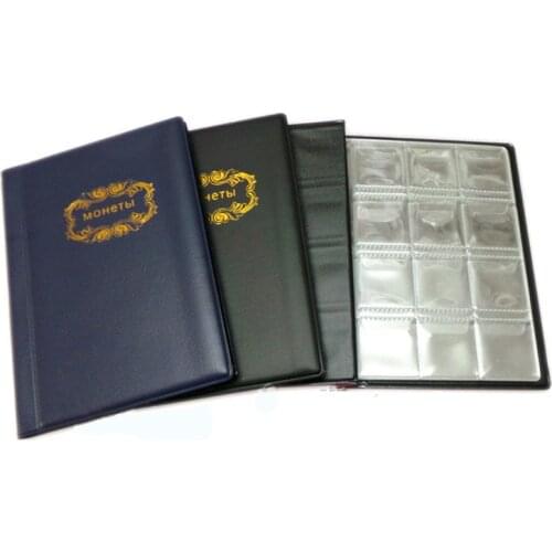 1Pcs Collection Volume 120 Pieces Coins 15*11CM Storage Book Empty Coin Multi-Color Commemorative Coin Collection Pocket Edition