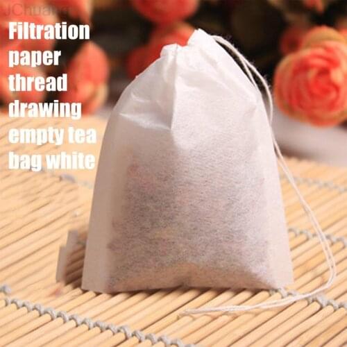 100pcs/lot Draw String Teabags strainer infuser Filter Paper Herb Loose Tea Bags For Home Travel Necessities Tools Drop shipping