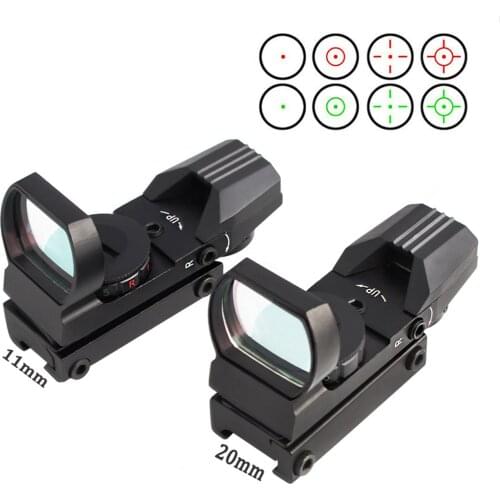 11/20mm Rail Riflescope Hunting Optics Holographic Red Dot Sight Reflex 4 Reticle Shockproof Tactical Scope Collimator Sight
