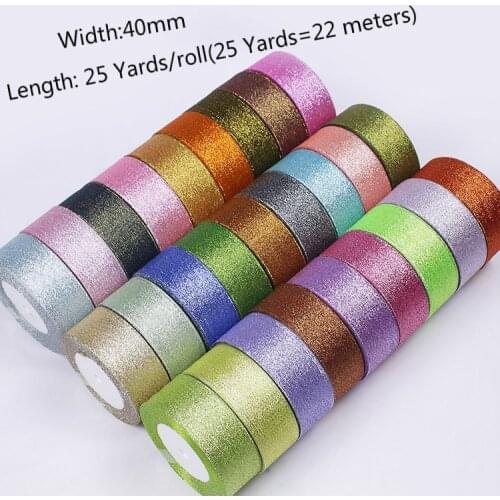 25Yards/Roll) 40mm Color Onions Ribbons Sewing Art Handmade DIY Materials Supplies Wedding Cake Decoration Holiday Gift Packing