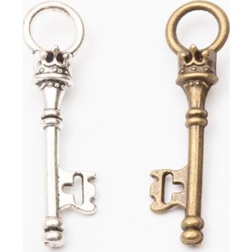 30pcs fashion Jewelry key charm pendant for Necklace making 5704