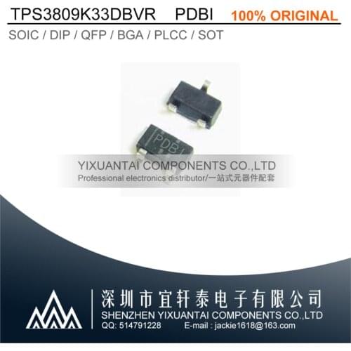 50PCS/LOT 100PCS/LOT Free shipping 100% original TPS3809K33DBVR TPS3809K33 3809K33 PDBI SOT23-3