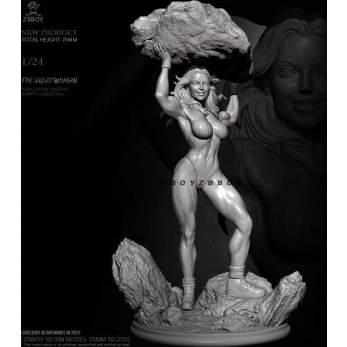 75mm 1/24Resin model kits figure beauty colorless and self-assembled TD-2763