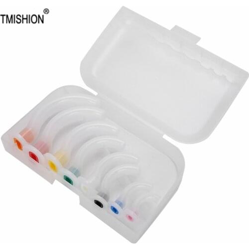 8pcs/Box Mixed Airway Tube Gas Guide Tube For Patients Disposable Orop haryngeal Airway For Emergency First Aid White