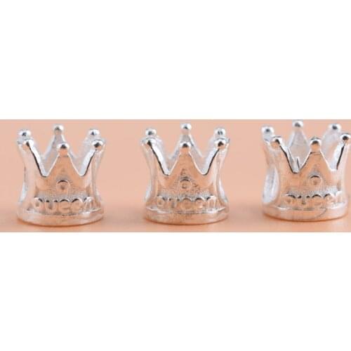 Making bracelet accessories handmade DIY beaded material accessories 925 sterling silver Crown perforated septa