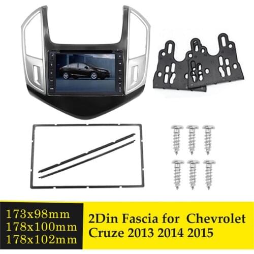 Double Din Car Radio Fascia Panel for Chevrolet Cruze 2013 2014 2015 Stereo DVD Player Frame Dashboard Bezel Refitting Trim Kit