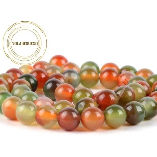 Natural Stone Colorful Malachite Agates Beads Round Loose Spacer Beads For Jewelry Making Diy Bracelet Necklace 4/6/8/10/12mm