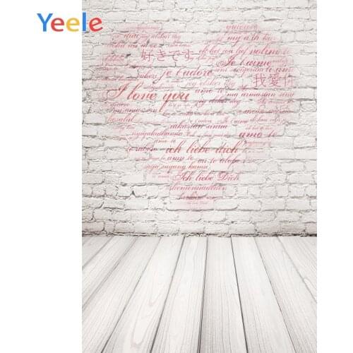 Yeele Brick Wall Wooden Board Love Heart Portrait Photography Backgrounds Customized Photographic Backdrops for Photo Studio
