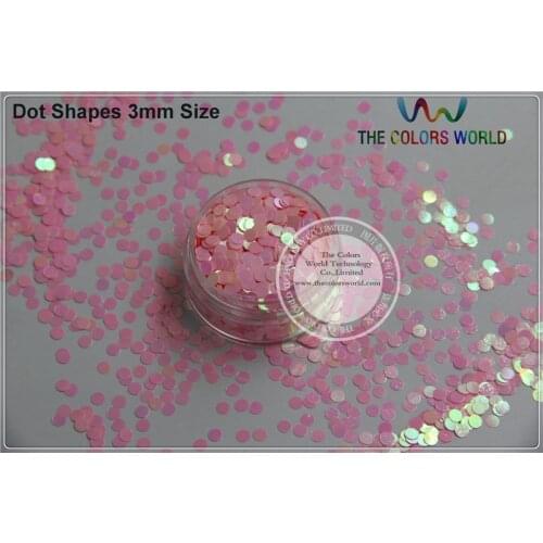 RI-7 Pearlescent Iridescent Pink Colors dot shapes confetti spangles glitter for or other DIY decoration 1pack=50g