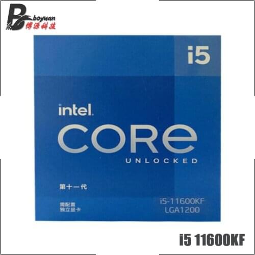 Intel Core i5-11600KF i5 11600KF 3.9 GHz Six-Core Twelve-Thread CPU Processor 125W LGA 1200 Need H410 B560 Z590 Motherboard