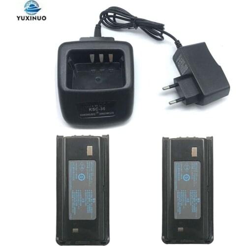 KNB-45L 7.4V 2000mAh Li-ion Battery + KSC-35 Charger for KENWOOD NX-340 TK-2202 2200 2206 2207 2212 TK-3217 TK-3306 3307 Radio