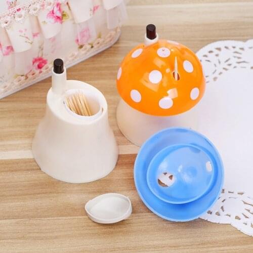Mushroom Toothpick Box Toothpick Container Toothpick Bottle Creative Cute Press Type Automatic Toothpick Box