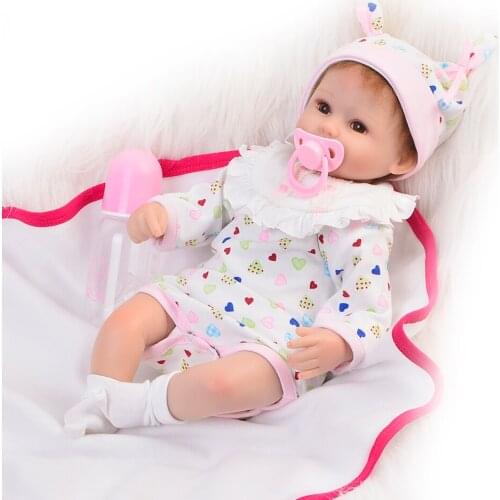 17 Inch Fashion Reborn Baby Doll Silicone Vinyl Body Toy Dolls Realistic Reborn Babies 42 cm Birthday Xmas Gift kids Playmates