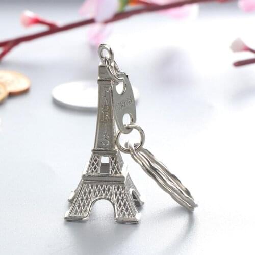 Fashion Classic French France Souvenir Paris 3D Tower Keychain Keyring Key Chain Ring free shipping LX8391