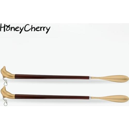 New Dolphin Metal Shoe Pull-out High-quality Solid Shoehore Super-long 60cm Alloy Solid Shoe Horn Long