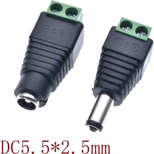 New DC Power Socket 5.5X2.1,5.5X2.5 mm 12V DC Power Interface Male And Female Plug Connector Special