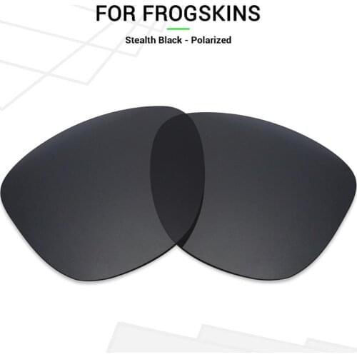 Mryok Anti-Scratch POLARIZED Replacement Lenses for Oakley Frogskins Sunglasses Stealth Black