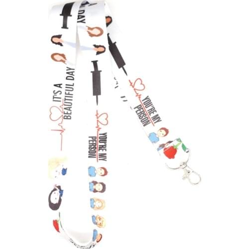 New 1 pcs cartoon Doctors nurse Neck Strap Lanyards Badge Holder Rope Pendant Key Chain Accessorie