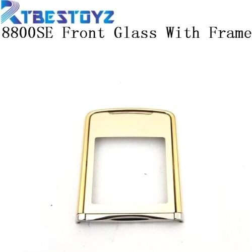 RTBESTOYZ New LCD Front Glass Screen Outer Lens With Frame For Nokia 8800SE 8800 Sirocco Front Cover Glass Housing
