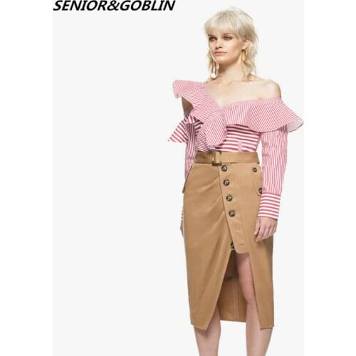 SENIOR&GOBLIN Women's Striped Shirts