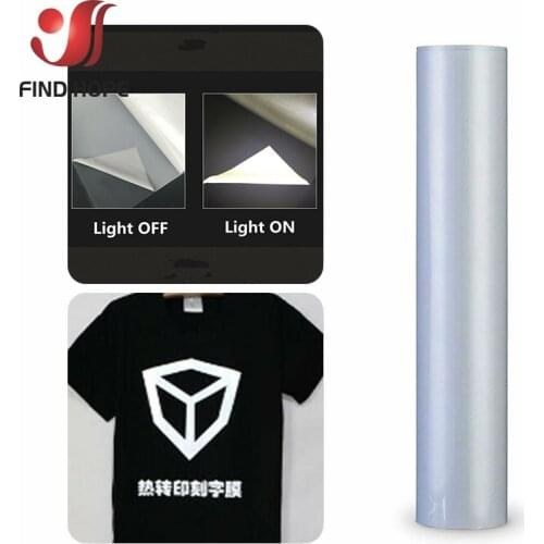 Reflective Gray Heat Transfer Vinyl T-Shirt Iron On Heat Press Craft Film HTV Printing Clothing Hat Bag DIY 50*20cm/30cm