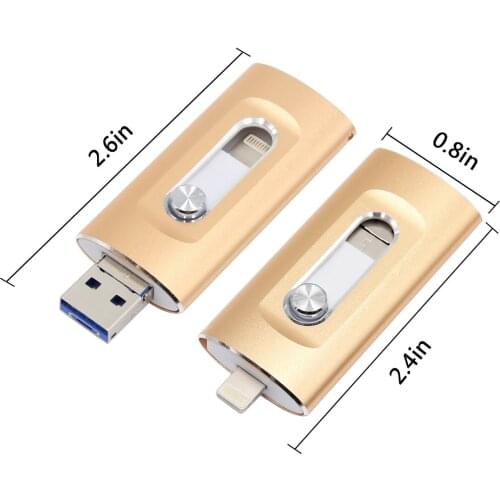 USB Flash Drive 3 in 1 OTG Pendrive 256GB 128GB High Speed Usb Flash 3.0 64GB 32GB For Smart iPhone 5/6/7/8/x/xr/iPad/Android
