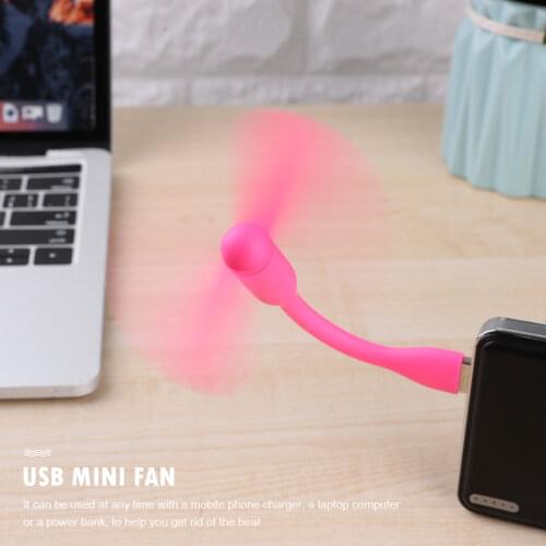 Creative USB Fan Flexible Bendable Mini Fan for Power Bank Laptop PC AC Charger Computer Portable Cooler Summer Travel Fans