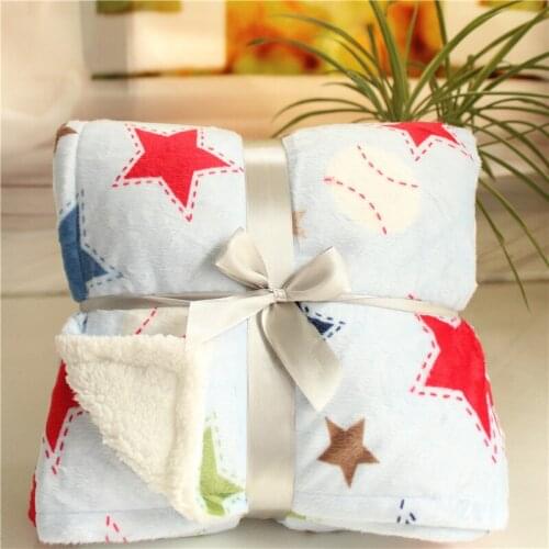 Minky chess sherpa thick thermal baby blue blanket newborn receiving blanket kids quilt soft winter plush newborn baby swaddle