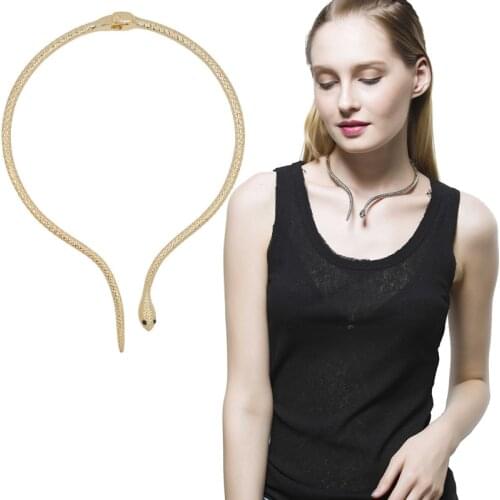 New Torques Jewelry Animal Necklaces Collar Collares Collier Femme Bijoux Short Snake Choker Neklace For Women Gift Girl