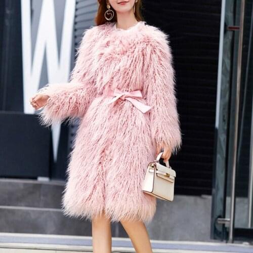 Womens Winter Coats Plus Size Faux Furs Coat Warm Outerwear Long Coat Ladies Outwear