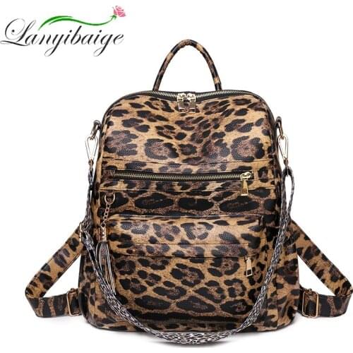 Ladie PU Leather Backpack Anti Theft Female Multi Function Shoulder Bag Girl Travel School Casual Bag Mochila Feminina New Style