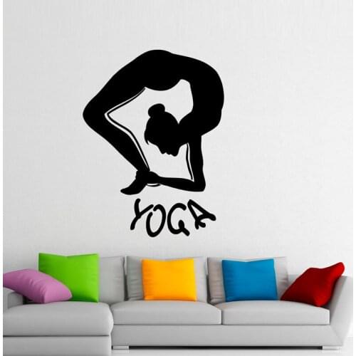 ZOOYOO Yoga Fitness Wall Sticker Meditation Philosophy Home Decor Removable Adhesive Vinyl Wall Decals Living Room Decoration