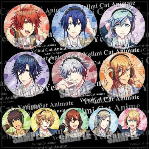 1pc Anime Uta no Prince Sama Aijima HIjirikawa Acrylic Icons Bagdes Icons Present Gift Brooches for Women Hijab Pins