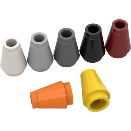 10PCS Building Blocks 59900 1x1 Cone 4589 6188 High-Tech Bricks Assembles Particles DIY Assembly Part Education Toy For Children