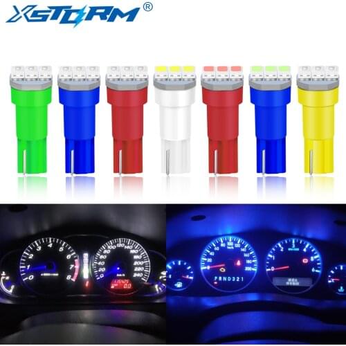 10Pcs T5 Led Canbus W3W 74 286 W1.2W Super Bright Wedge Dashboard Lamps Car Interior Lights Bulb Warning Indicator Instrument