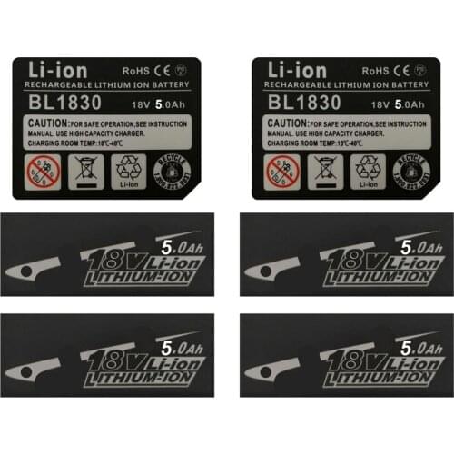 2 Sets BL1830 BL1840 BL1850 BL1860 Tag Li-Ion battery Label For Makita 18V 3000mAh 4000mAh 5000mAh 6000mAh Li-Ion battery