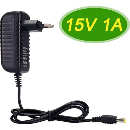 50PCS 15V1A Power Supply Adapter EU Plug Switching AC100-240V to DC Converter Tablet Charger For Emergency Automotive System